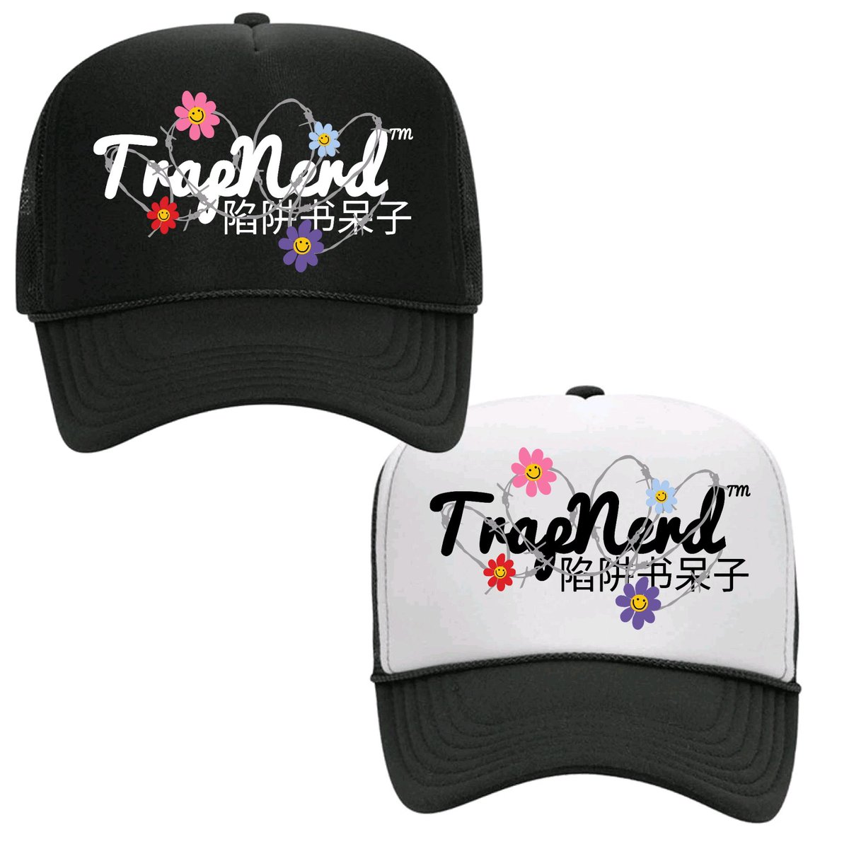 TrapNerdLLC's tweet photo. 🚨🆕️🆕️🚨 "Flower Hazzard" OG Logo Tees &amp; Truckers NOW AVAILABLE at https://t.co/MQO2Io9oeG 💐💐💐 https://t.co/hSIW3q55f6
