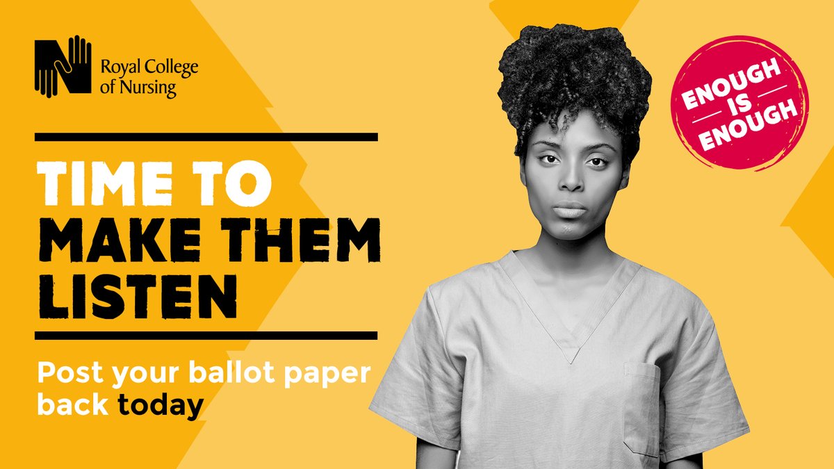 27,000 nursing staff left the register last year - more than half earlier than planned.

This is not only unsustainable, it's dangerous. So why isn't the government listening?

Make them listen. Vote for strike action. #RCNStrike #FairPayForNursing