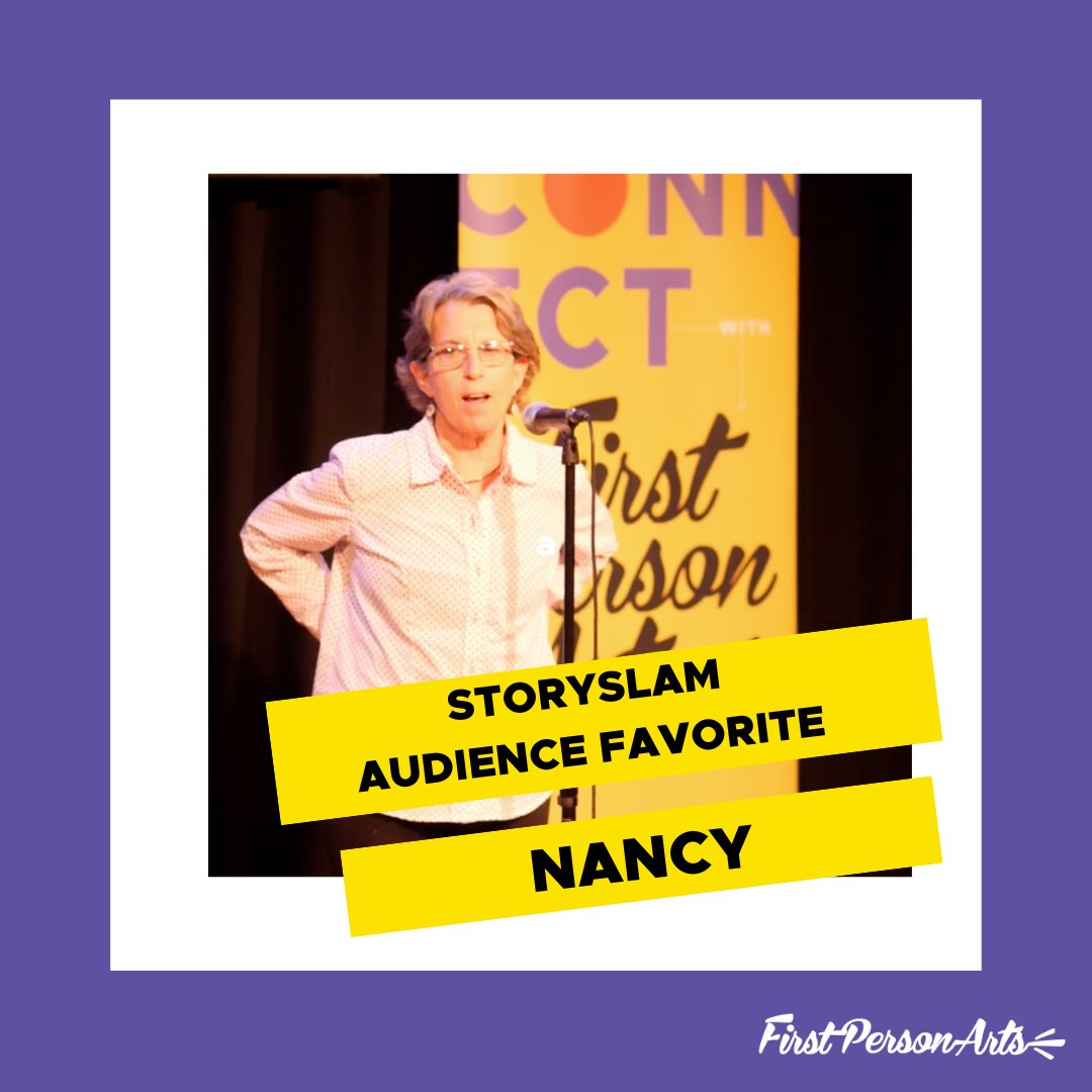 FirstPersonArts's tweet photo. Congratulations to Nancy for being voted audience favorite at our StorySlam: On the Move @worldcafelive 🎉

#story #storytelling #philadelphia #firstpersonarts #storyslam #liveevents https://t.co/xBbD2xl3cX