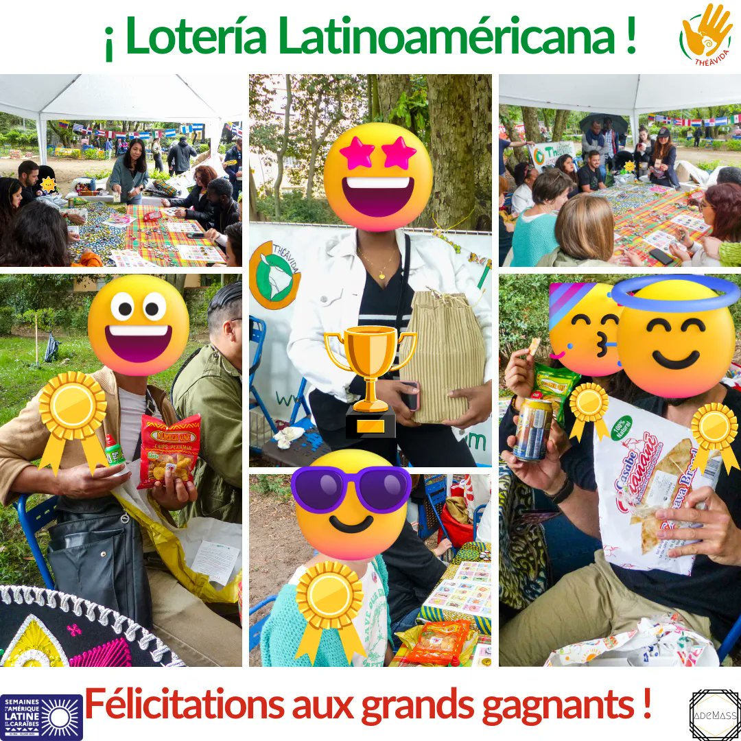 Theavida's tweet photo. Hola amigos ! 🤠
Félicitations aux grands gagnants  ! 🏆
Petit retour en images de notre "Lotería Latinoamericana" ! 🤩

#TheaViDa #Loteria #Ademass #GrandeParadeMeteque #VillageEphemere #latinos #latinosenmontpellier #Montpellier #montpelliernow #holamontpellier #olamontpellier https://t.co/SXUMVdgAkM