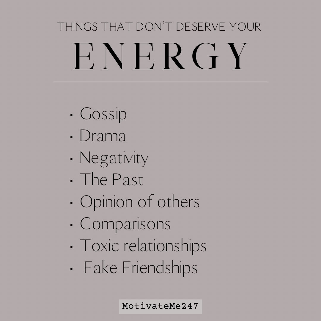 Things that don’t deserve your energy