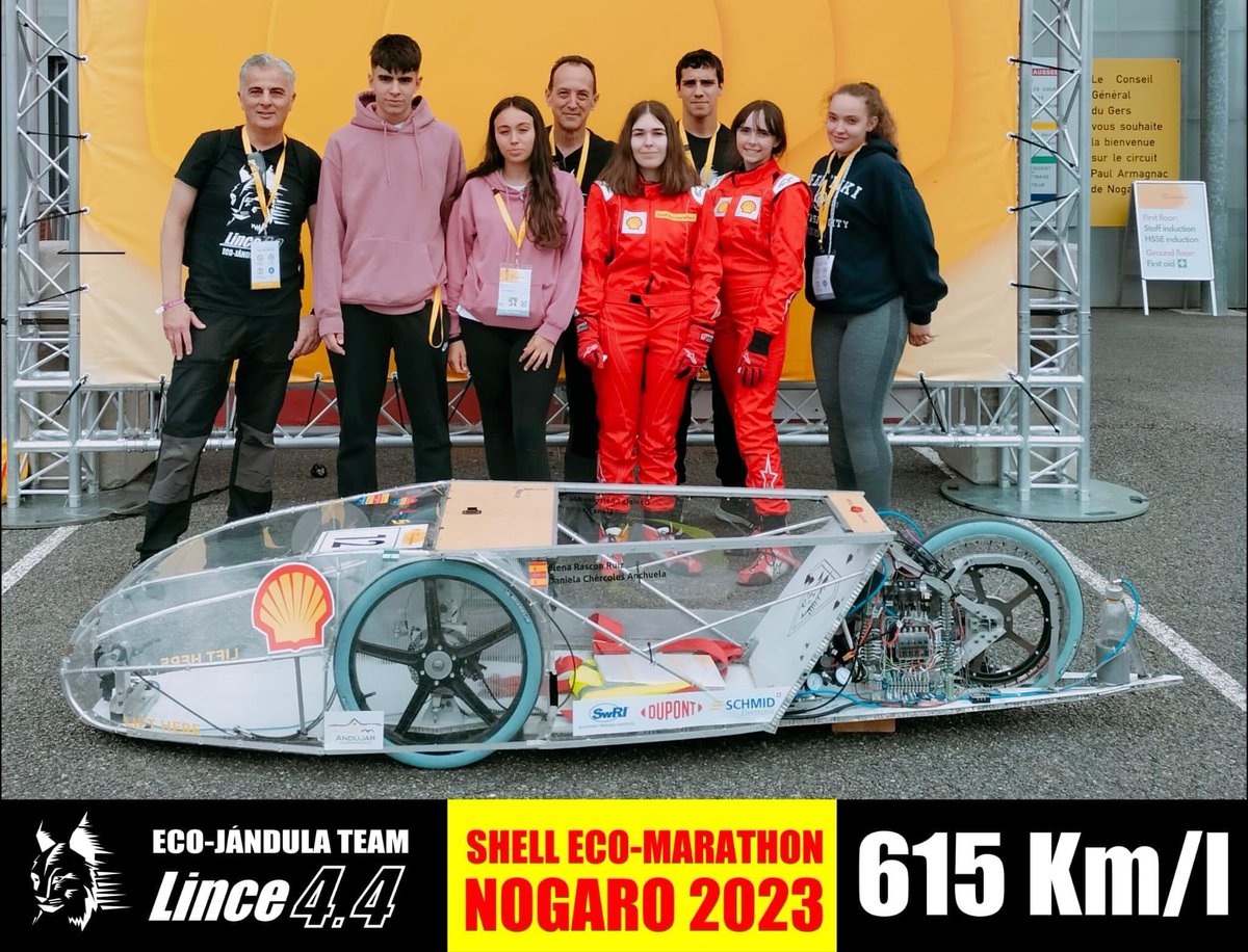 VEHÍCULO ECOLÓGICO LINCE
 
Hoy hemos vuelto a salir a competir en nuestra cuarta manga, a las 9:30 a.m., y hemos obtenido 545 kilómetros, en este campeonato, nuestra marca asciende a 615 kilómetros recorridos con un litro de gasolina. Nuestro mejor resultado obtenido en Nogaro