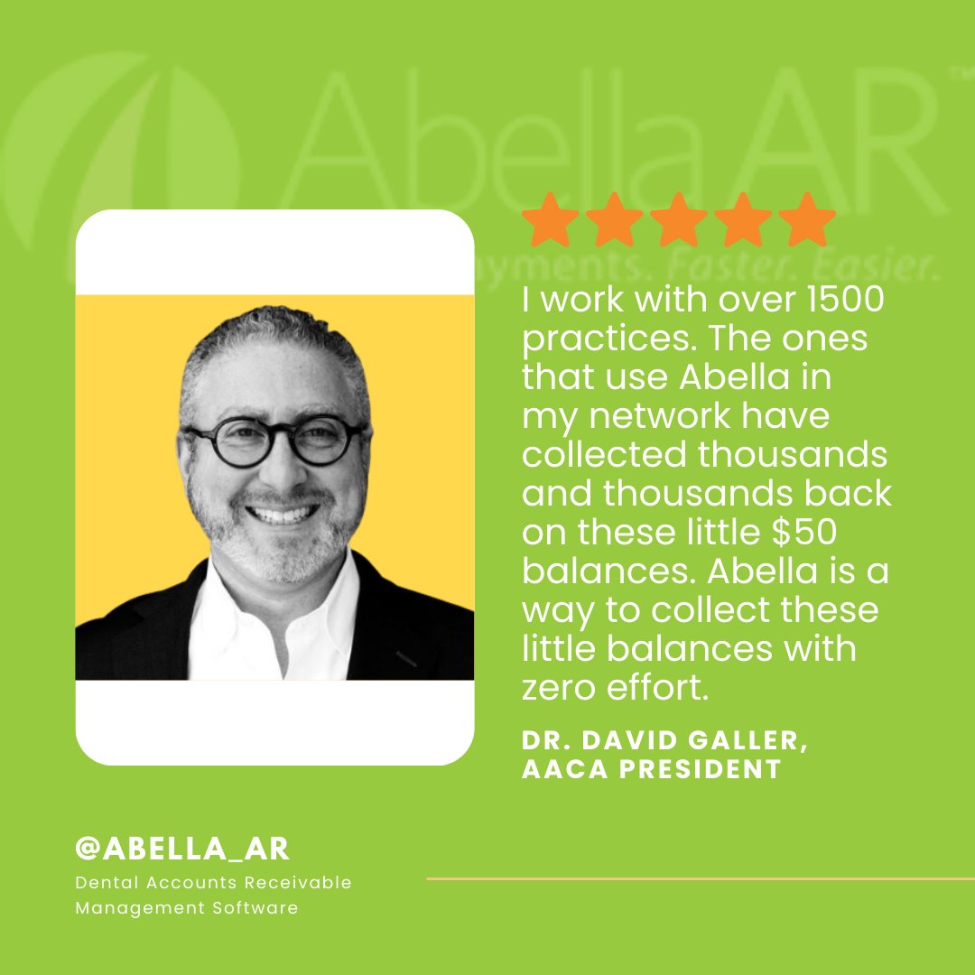AbellaAR1's tweet photo. Did you get thousands and thousands of dollars back from those little $50 balances? That's what happens when you use Abella for your patient accounts receivable collections! 

Learn more by visiting https://t.co/r4G4MZ1msW or our link in bio. ✨ https://t.co/L7m2PBobRF