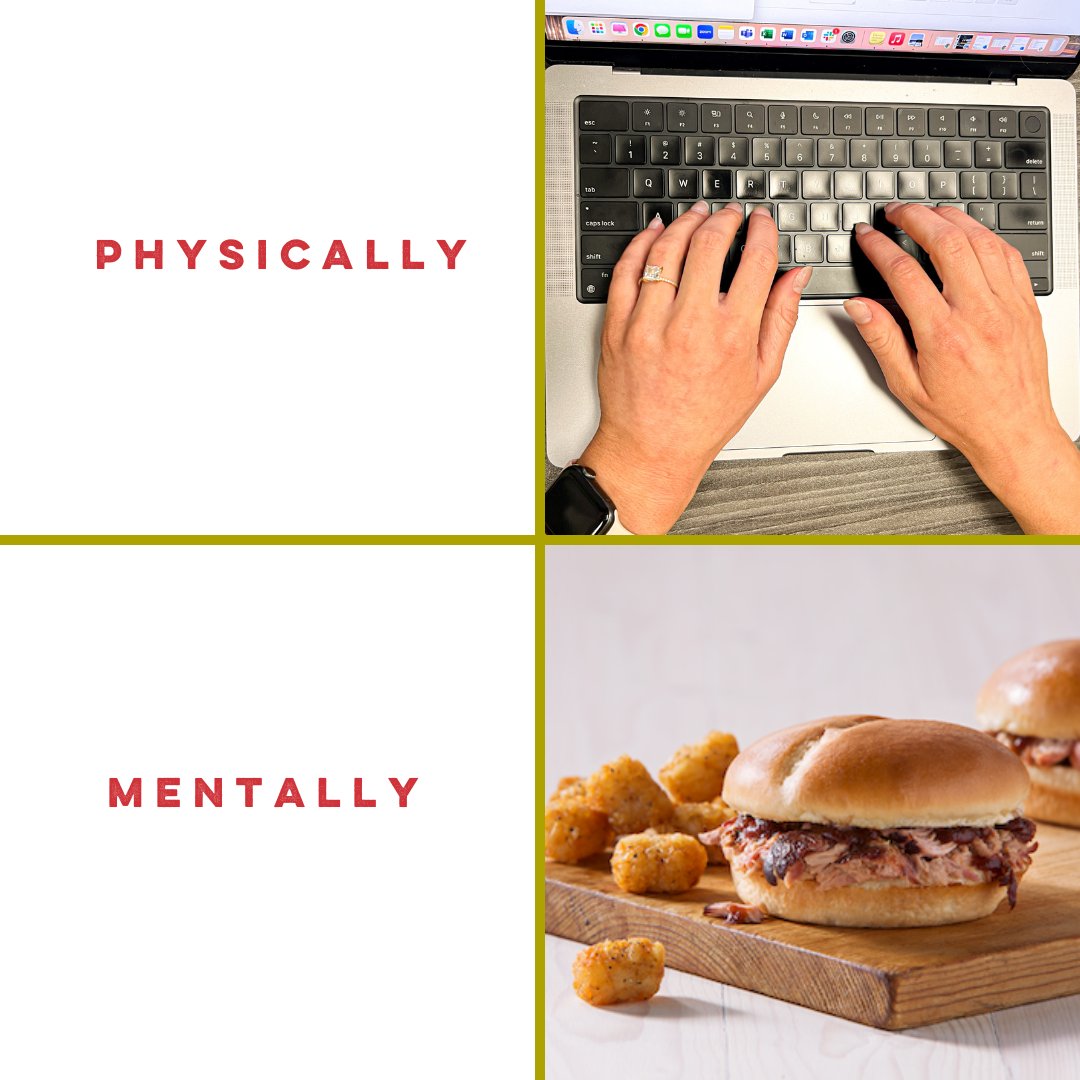 Showmars's tweet image. 🧑‍💻Physically, we're at work 💭 Mentally, we're enjoying a BBQ Sandwich and Tater Tots combo!

Raise your hand if you're logging off early to snag yours before it's gone 🙋

#showmars #bbqsandwich #nationalbbqmonth