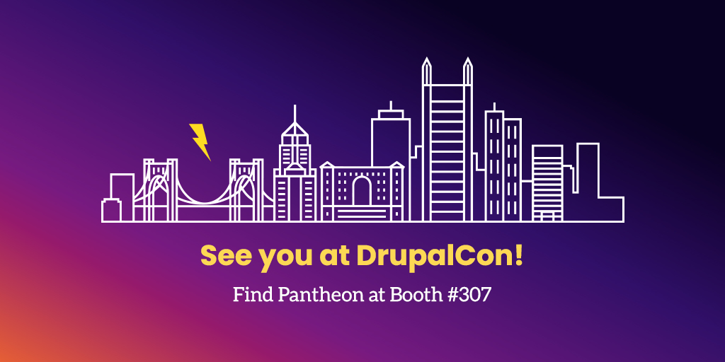getpantheon's tweet image. 📣 The @getpantheon team is gearing up for #DrupalCon Pittsburgh, June 5 - 8! Stay up to speed with everything Pantheon has planned for the week by visiting our DrupalCon page: ow.ly/qPPZ50OxOJe  

We hope to see you there! 👋 #DrupalConPittsburgh