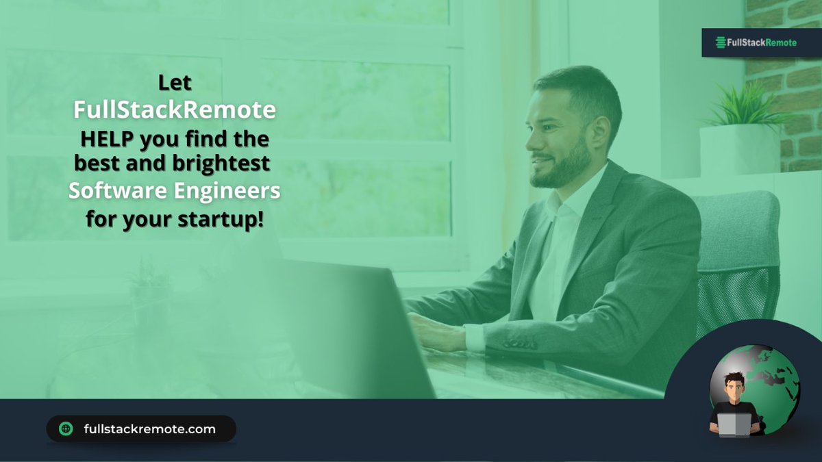 FSRemote's tweet image. Make sure to strive for good software engineers!
FullStackRemote can help you find the top-tier talent your startup deserves.
Learn more about us 👉 bit.ly/39wXM93
#howtohiresoftwareengineers #howtohirethebestsoftwaredevelopers #hiringsoftwaredevelopers