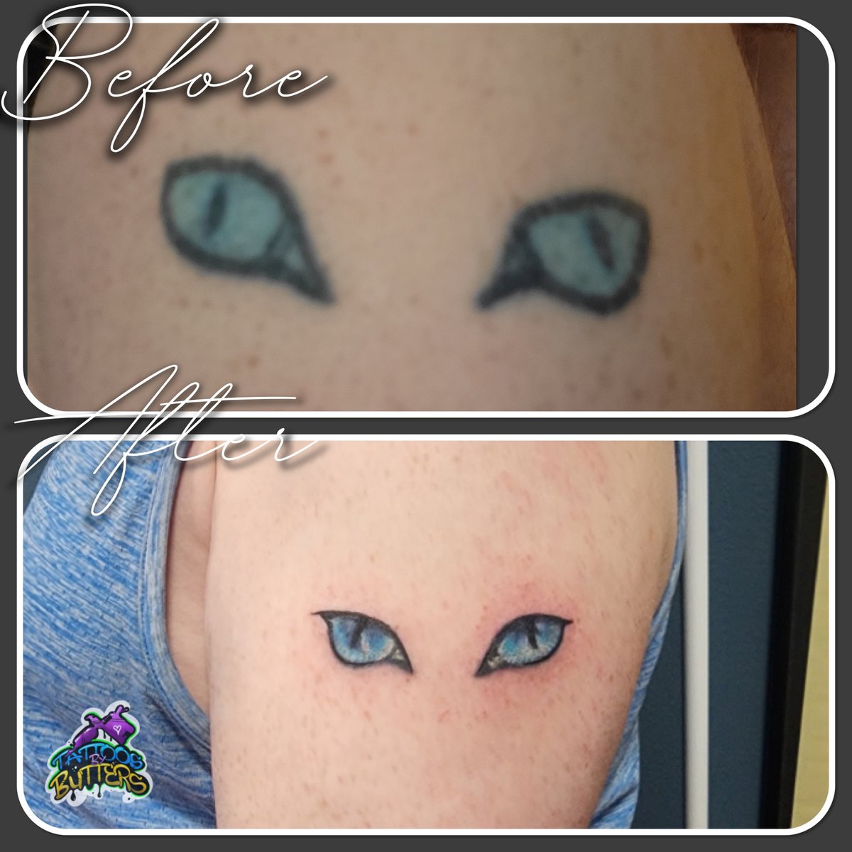 Before and After rework that I got to do. Anybody else have a an old tattoo they want freshened up? feel free to hit me up. 

👉 To book visit my website at 
ashbutters.com
or email me at 
ashbutterstattoos@gmail.com 

#lakemaryfl #orlando #winterparkfl #longwoodfl #