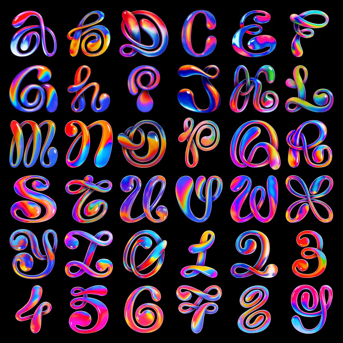 I completely forgot to upload this here, but here's an overview of my 36 Days of Type designs.

#36daysoftype_all