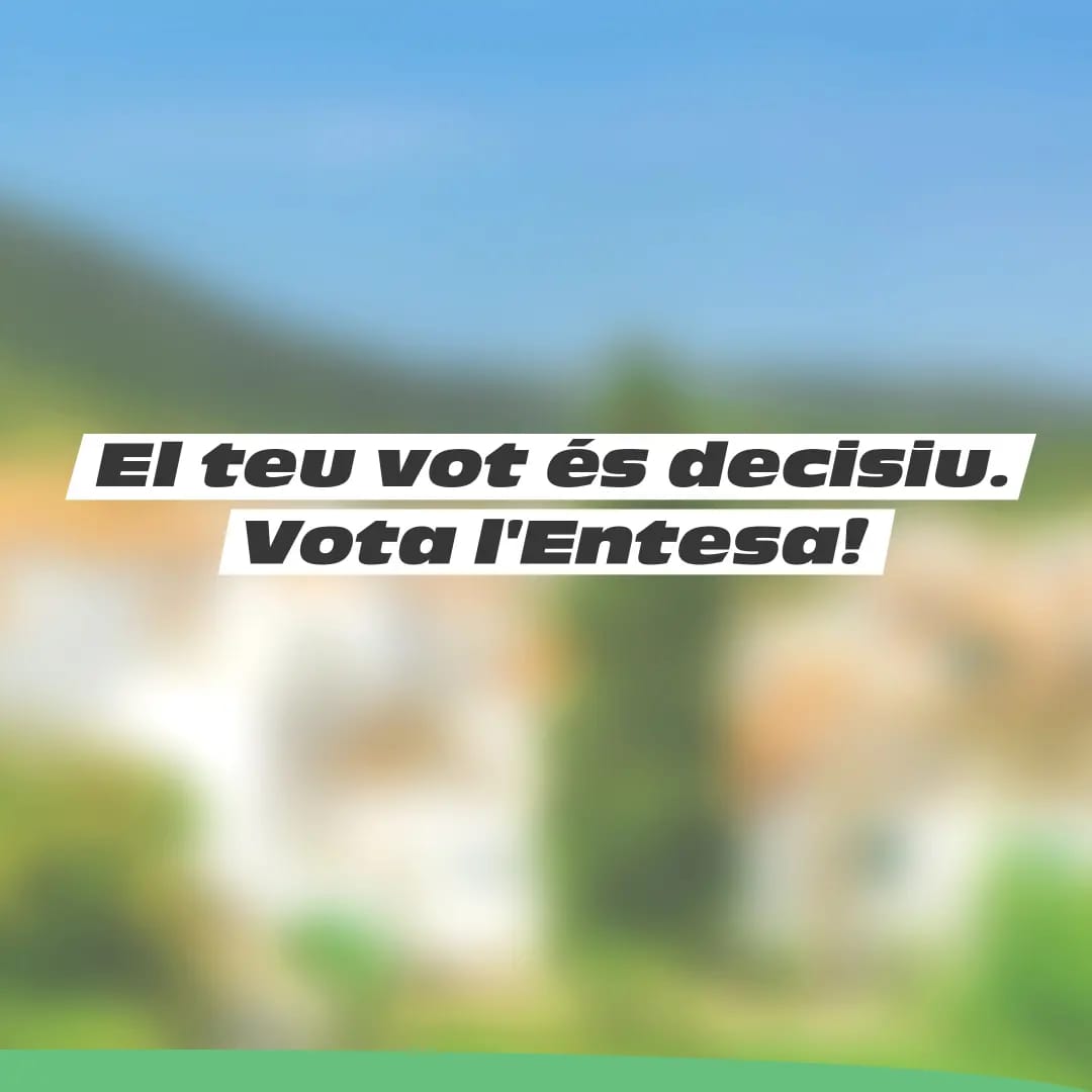 EntesaF's tweet image. El teu vot és decisiu!

Esperam comptar amb la teva confiança aquest diumenge dia 28 de maig.

Viu Ferreries! 
Vota l'Entesa!

#ferreries 
#entesadeFerreries 
#ViuFerreriesamblEntesa 
#eleccionsmunicipals2023