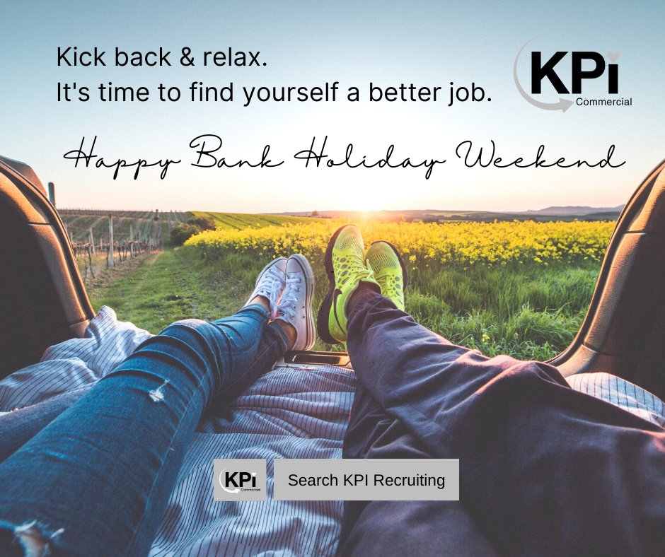 Have a HAPPIER Bank Holiday Weekend. Find yourself a better job here: bit.ly/KPIProf #adminjobs #salesjobs #hrjobs #purchasingjobs #operationsjobs