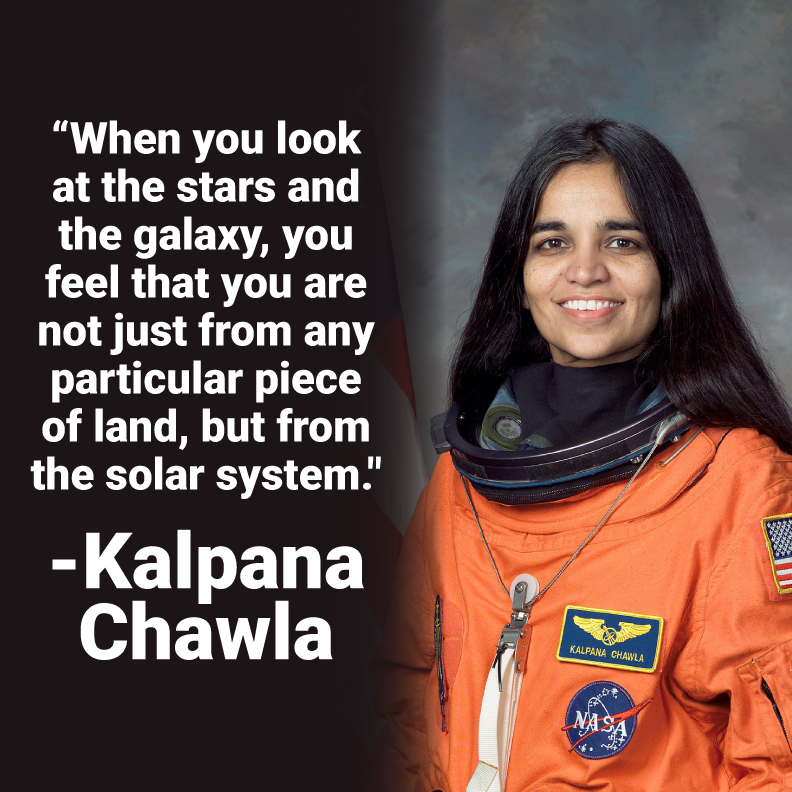 Kalpana Chawla became the first Indian-born woman to visit space in 1997. Inspired by Chawla's dedication to studying aerospace engineering, NASA invited young girls from Chawla's school in India to visit the United Space School in Texas. #AAPIHeritageMonth #IAmMoreThan