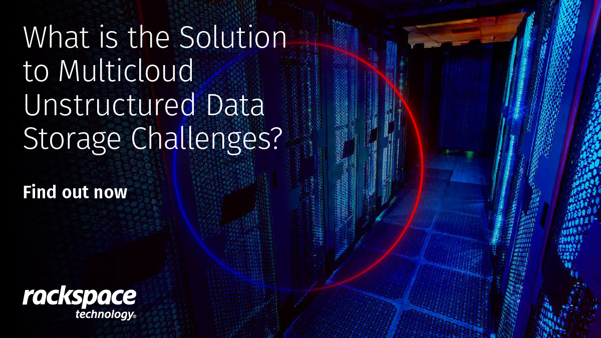 Rackspace's tweet photo. As #datastorage requirements grow, so do the challenges of managing #unstructureddata. Our new #blog reveals the secret to making your #data actionable from anywhere, anytime. https://t.co/69QqG9yyoJ. #DataOptimization #ObjectStorage https://t.co/TZWbAi5Ei2
