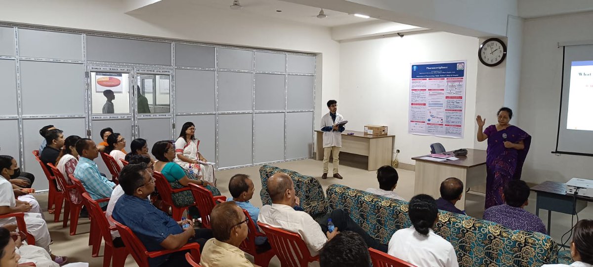 DMCHdiphu's tweet photo. #primum_non_nocere (first, do no harm) .A sensitization programme on "Pharmacovigilance" (Drug safety)was organised by Deptt of Pharmacology DMCH Diphu today . All stakeholders, Doctors, Nursing staff and paramedics participated. 
@CMOfficeAssam
@keshab_mahanta https://t.co/9NKGjBMoRu