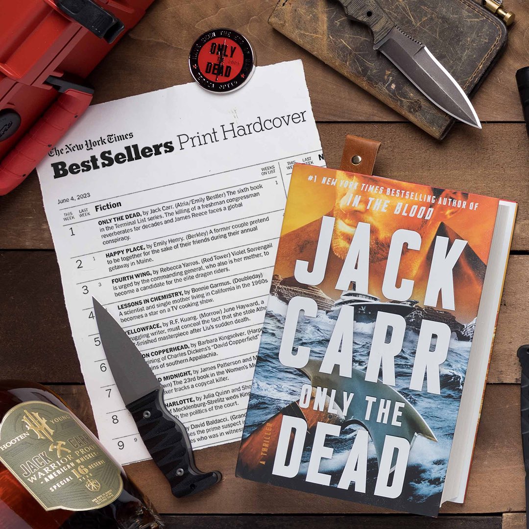 JackCarrUSA's tweet photo. Humbled. 🙏🇺🇸
 
Thank you to everyone who made this happen – number one on the New York Times Bestsellers List in Print Hardcover and Combined Print and eBook.  It is appreciated more than I can express. 
 
Time to get back to work on James Reece Seven! 
 
Onward! https://t.co/OywExbLaW2