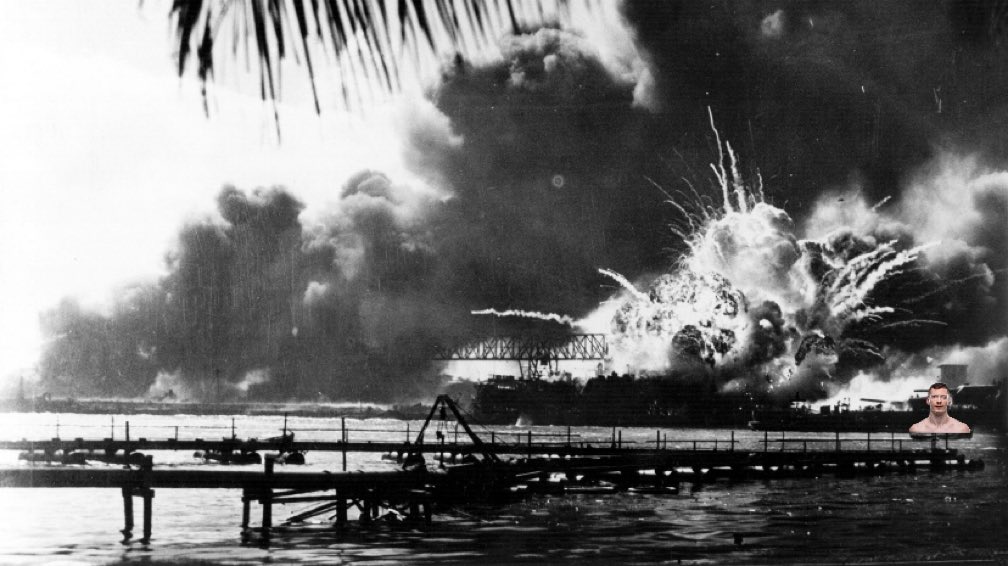 JoeIsThere's tweet image. Joe Duffy at the attack of Pearl Harbour (December, 1941)