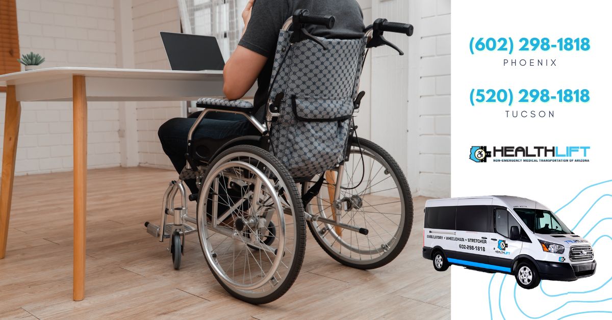 HealthLift is the safest and most reliable wheelchair- and stretcher-accessible transport company in Tucson and Phoenix. Start a FREE account to book & track your rides online: bit.ly/36YtZ3M  

#NEMT #MedicalTransportation #MedicalService #Phoenix #Tucson #Arizona