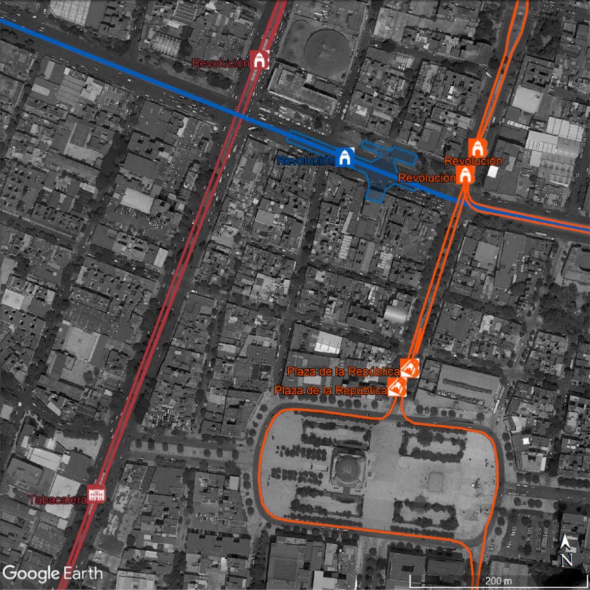 Bitacora_Transp's tweet photo. La estación de Metrobus Linea 4 "México - Tenochtitlan" debería de llamarse "Revolución" por su obvia cercania al MB y Metro del mismo nombre.
.
Ademas con esto, conciderar el quitar la correspondencia entre "Plaza de la República " y regresar el nombre a "Tabacalera " https://t.co/oSia5AyaYX
