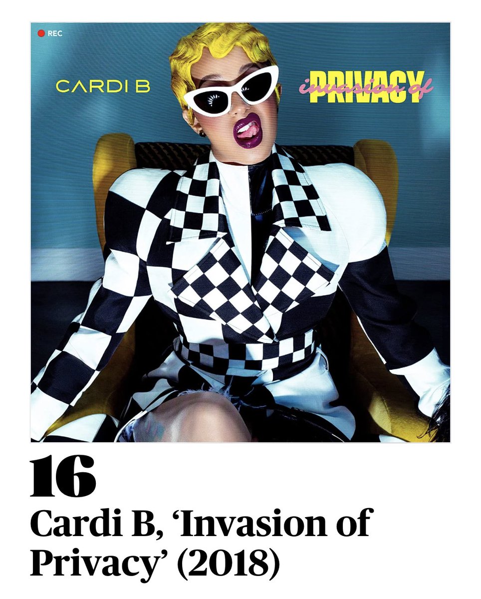 .<a href="/RollingStone/">Rolling Stone</a> ranks Cardi B’s ‘Invasion of Privacy’ the 16th best out of  200 Greatest Hip-Hop Albums of All Time. 🔥