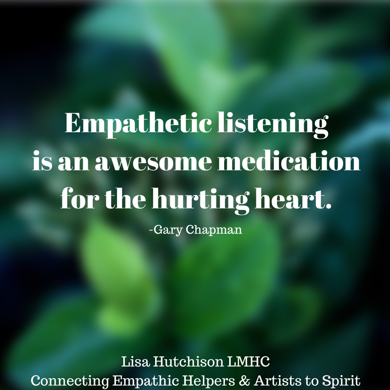 Your empathetic presence and listening heals others. 

#TherapistsConnect #TherapistTwitter #listening #healing