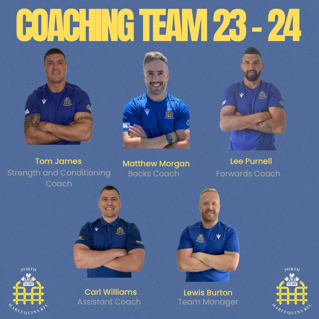 “The club are pleased to announce our coaching team for the 2023-24 season. “ Welcome to the Quins lads 🔷🔶💪