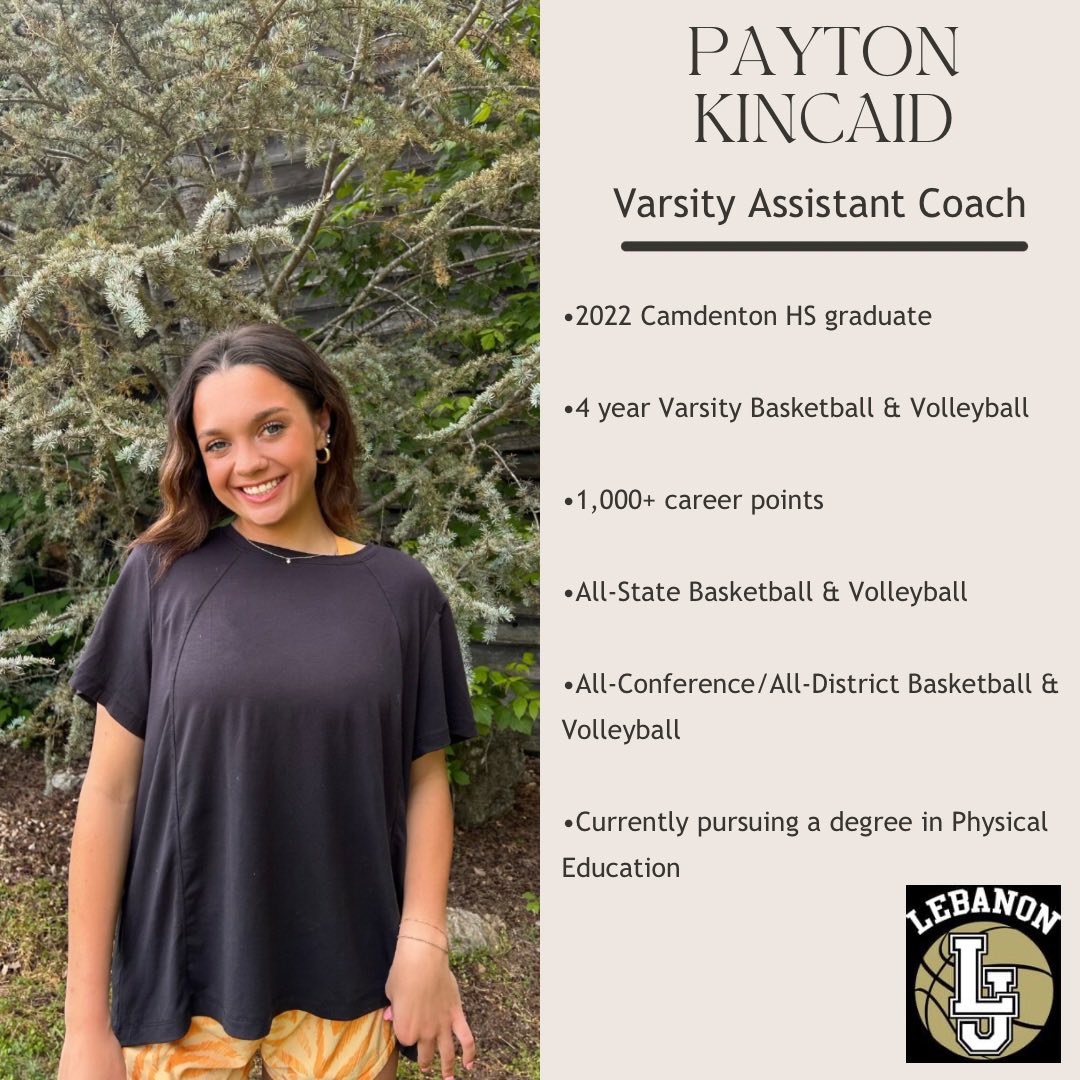 LHS_LadyJackets's tweet photo. Happy to announce @paytonkincaid1 as our newest member of the Lady Yellowjacket Basketball Coaching Staff!!! 

🏀 Welcome Coach Kincaid 🏀 https://t.co/dy2m3rZ0Tn
