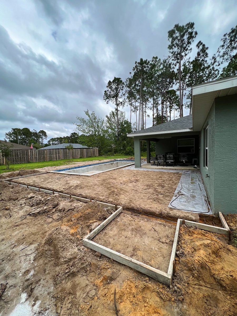aguaconstruct's tweet image. Waterline tile done and now ready for concrete sub deck to be poured for the travertine decking.

Contact us to help you experience the magic of your own backyard paradise 🌴
(386) 246-7212
#palmcoast #poolbuilder