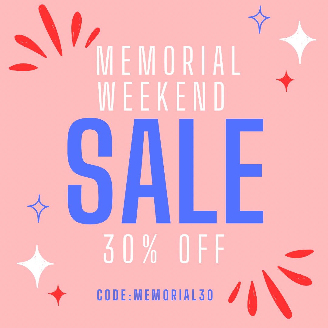 Memorial Weekend Sale: 30% OFF until Monday at midnight EST with code MEMORIAL30 
•Sale excludes custom items and gift cards
satindoll.biz #sale #shophandmade #handcrafted #jewelry #accessories #hairaccessories #stationery #satindollco
