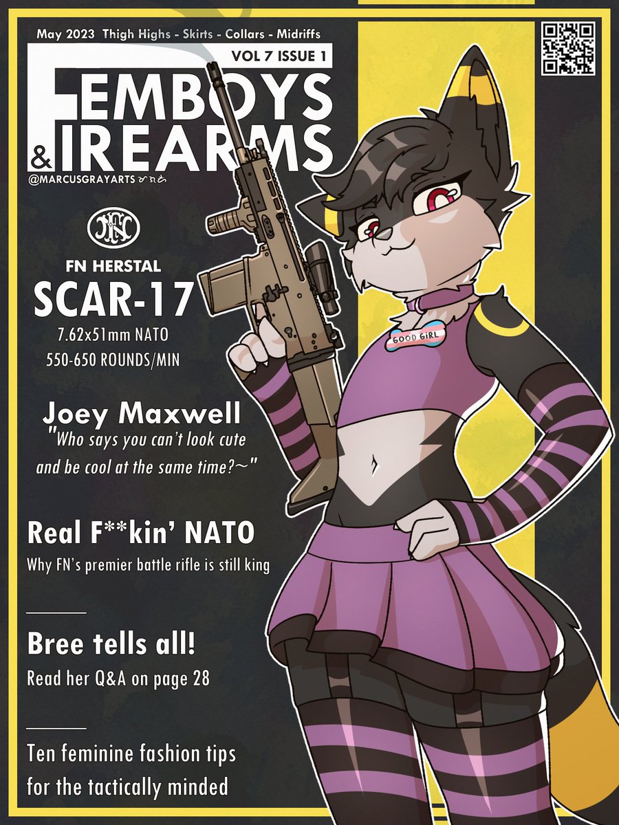 Yeah, you and your gun are cool and all but are you 'Cover of Femboys and Firearms' cool? I didn't think so~

🎨: @MarcusGrayArts 
#femboyfriday #firearmfriday