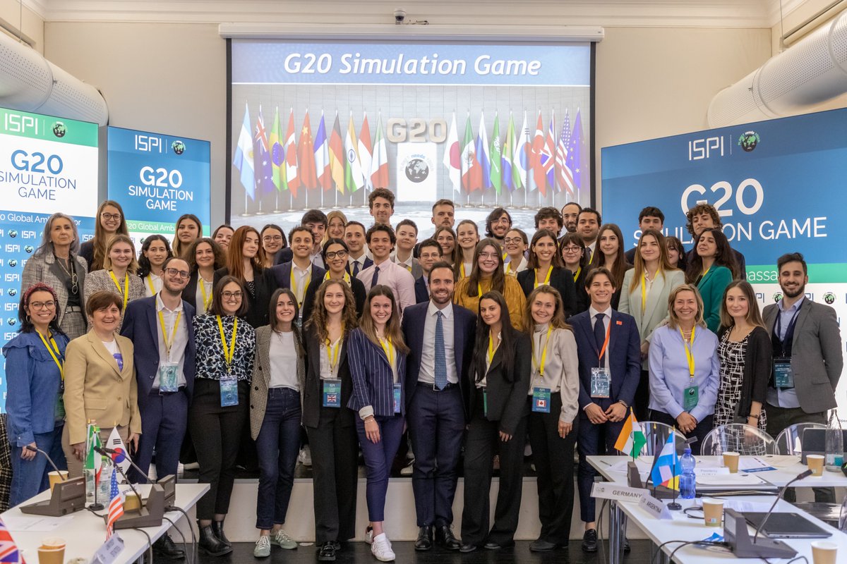 ISPI (@ispionline) on Twitter photo That's a wrap! The 3rd edition of #PlanetNeedsYOUth has ended yesterday. Thanks to all the participants who attended the G20 Simulation Game at Palazzo Clerici, Milan, and thanks to our partners <a href="/Unibocconi/">Università Bocconi</a> <a href="/EnelFoundation/">Enel Foundation</a> <a href="/FondCariplo/">Fondazione Cariplo</a> and the <a href="/EU_Commission/">European Commission</a>. That's a wrap! The 3rd edition of #PlanetNeedsYOUth has ended yesterday. Thanks to all the participants who attended the G20 Simulation Game at Palazzo Clerici, Milan, and thanks to our partners <a href="/Unibocconi/">Università Bocconi</a> <a href="/EnelFoundation/">Enel Foundation</a> <a href="/FondCariplo/">Fondazione Cariplo</a> and the <a href="/EU_Commission/">European Commission</a>.