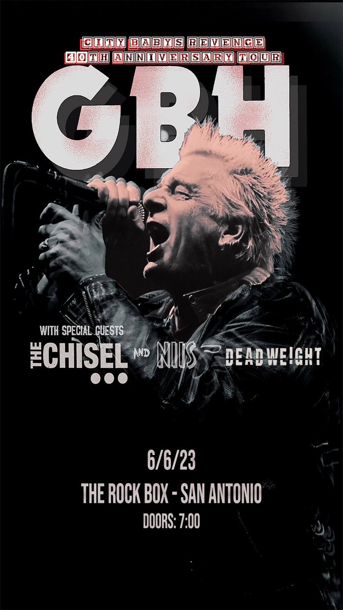 twinprotx's tweet image. Tuesday, June 6th at The Rock Box

@gbhuk 🔥🔥🔥
#TheChisel 
#niis 
@DeadWeightsatx 

Tickets available at Twin.events !!!
