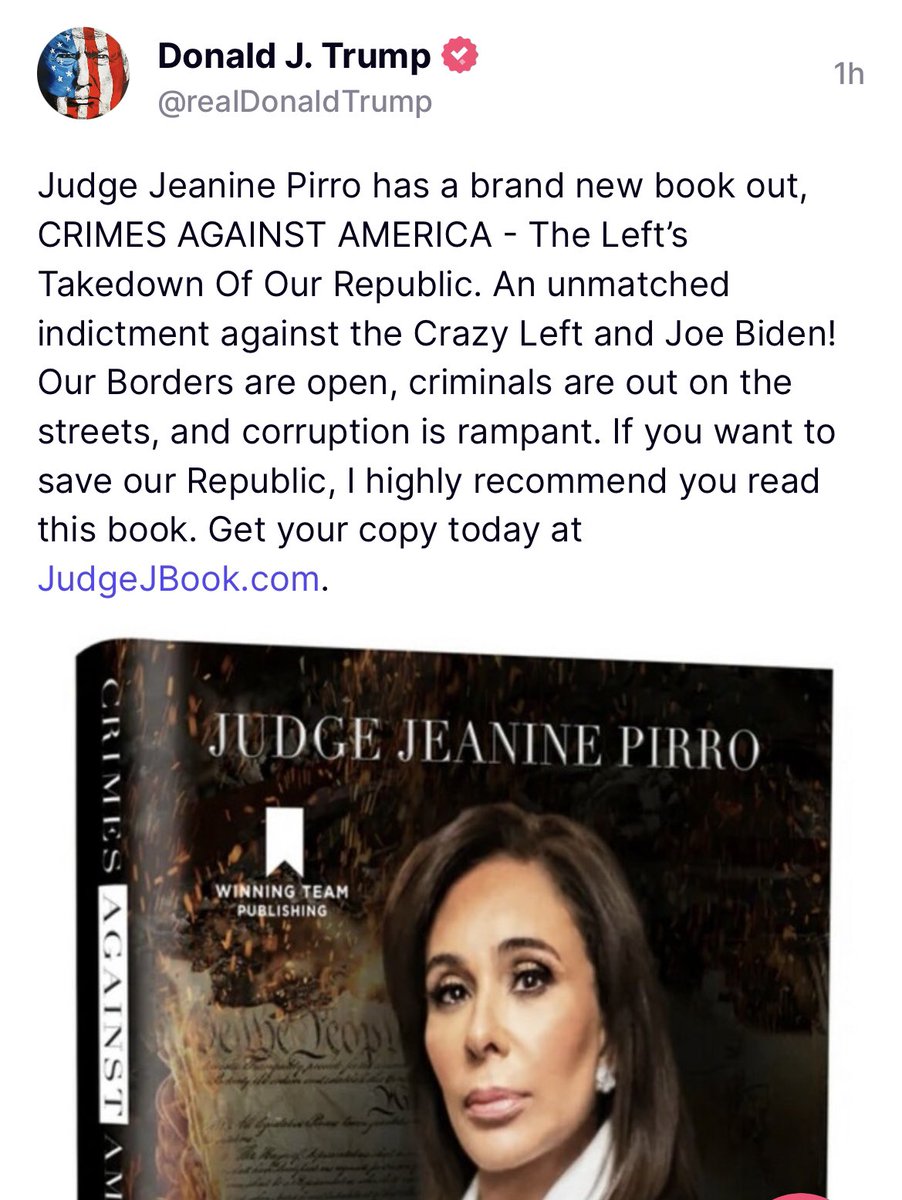Jeanine Pirro On Twitter: