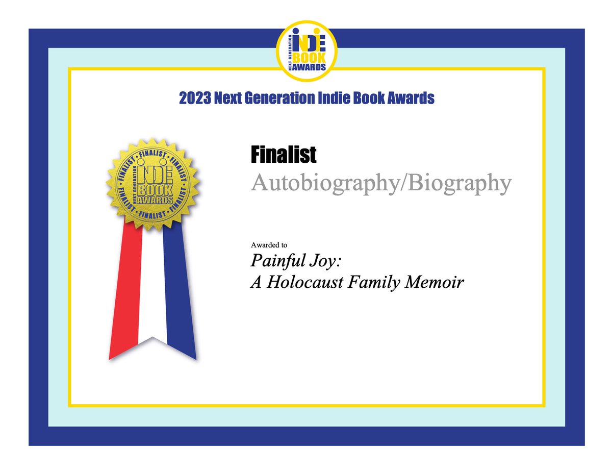 writetomax's tweet photo. Nice news for Painful Joy.
Everyone is welcome to visit https://t.co/A0vksTu1xc to learn more about the book and the journey it represents to seek to restore the humanity that my parents lost in the Holocaust -- along with everyone they ever knew and loved. https://t.co/d4O0uQPZyK