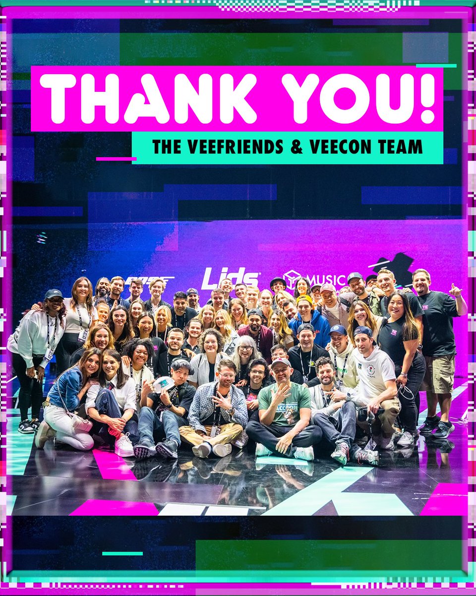 veecon's tweet photo. From the entire VeeFriends and VeeCon team, a sincere thank you.

Thank you for making the trip to Indianapolis to be with us, thank you for sharing your kindness with others, and thank you for making VeeCon 2023 an unforgettable event.

We cannot wait to #SeeYouAtVeeCon 2024 💜 https://t.co/6RbPTMGo4D