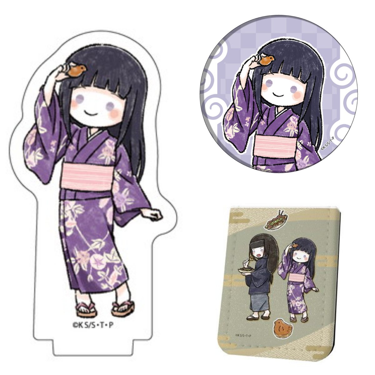 [💍] — New Hinata GraffArt Merchs version Walk &amp; Eat:

- Acrylic Stand;
- Can Badge;
- Leather Sticky Book.