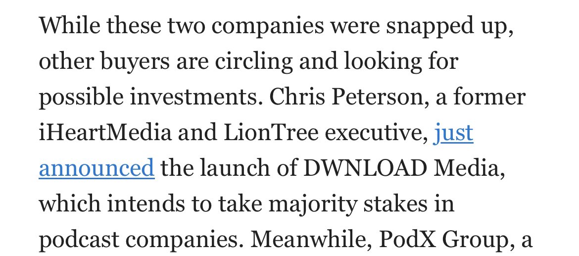 DWNLOADmedia's tweet photo. .@ashleyrcarman on the next wave of mergers in the podcast space: https://t.co/PFD9OTMskR https://t.co/pUx5HKeLex