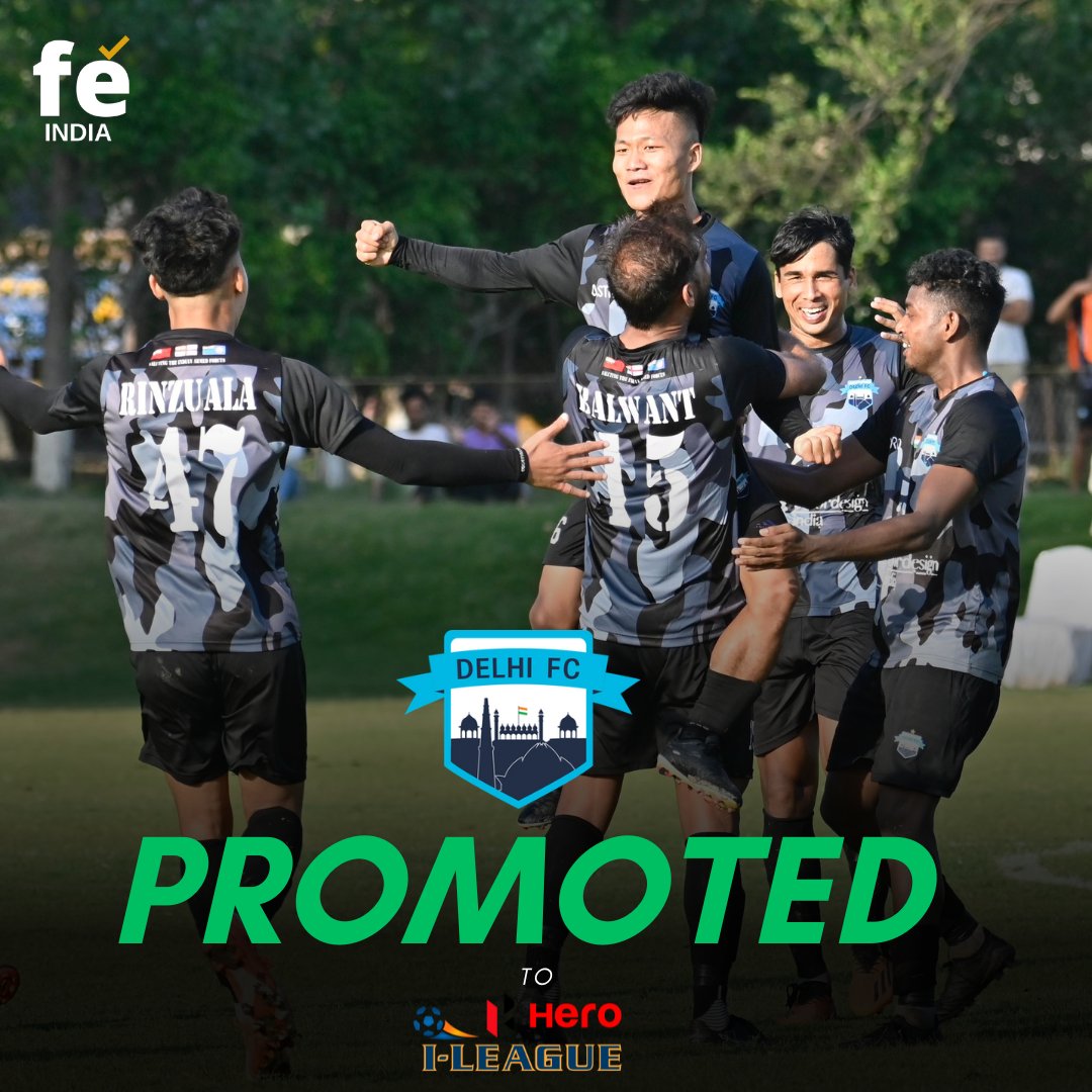 Delhi FC became the second team to get promotion this season for the next hero I-League season 

Congratulations Delhi FC 

#heroileague #IndianFootball #delhifc