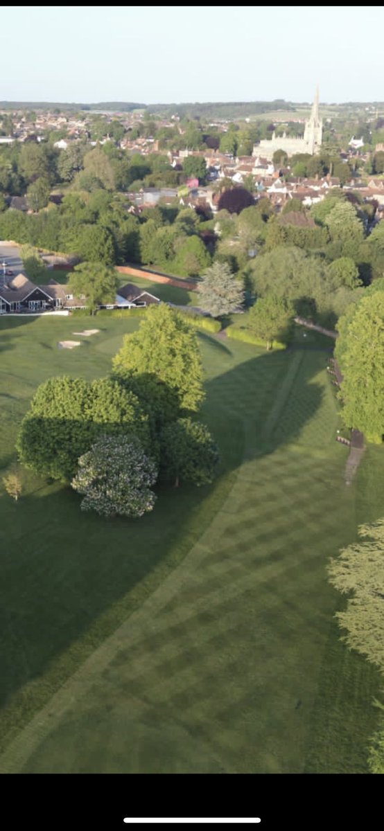 Lovely drone shot of our 1st tee, carry and 18th green