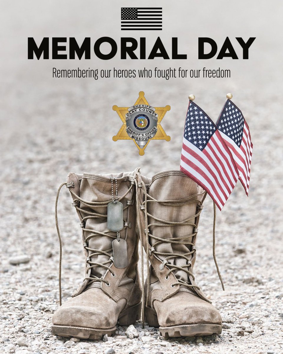 SheriffClayCo's tweet photo. Today is when we stop to reflect on those who gave all for our freedom. We thank them and their families for their sacrifice. https://t.co/jpfjTqRPxa