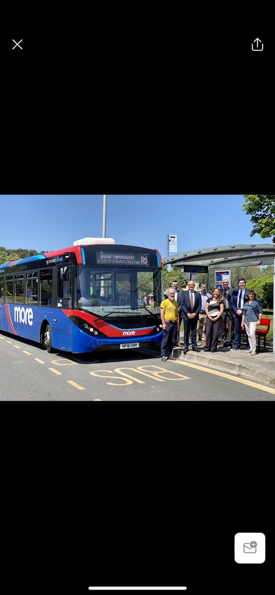 Pleasure to be at the launch of our improved @Morebusco service 18 today, with @vikki4mdnp , @hadleyac , BCP council officers and our own @RichardONCL10 . The new more frequent service, funded by Government, starts this weekend.