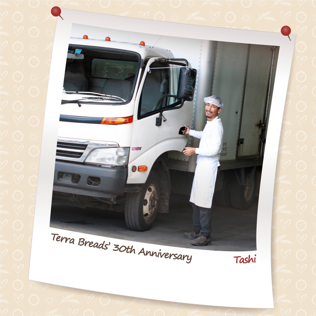 We’re lucky to have a guy like Tashi on our team! He's the #1 fan of our Paninis and says he’s eaten at least 1,111 of them during his time at Terra Breads.

Head over to our Instagram page (<a href="/TerraBreads/">Terra Breads</a>) to learn more about Tashi + the people who make Terra Breads what it is!