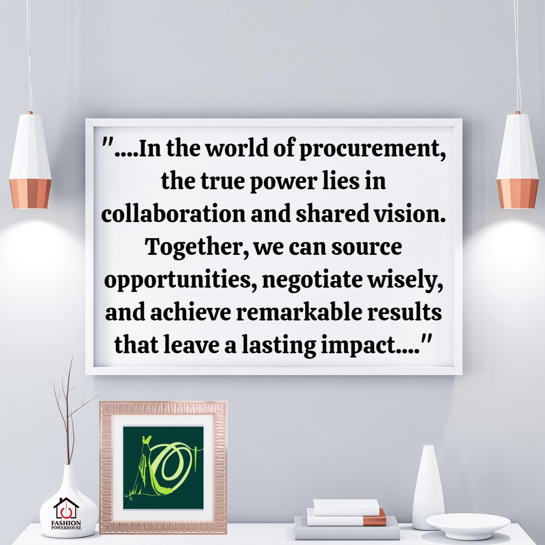 Procurement is an art that weaves together vision, empowerment, and collaboration. Let's create a world where every opportunity is seized, every voice is heard, &amp; every dream becomes reality. 🌍✨ #WEEAPWCA2023 #UNWomenxDO #WEEAPQuotes #FashionPowerhouse <a href="/do_takeaction/">Do. Take Action</a>