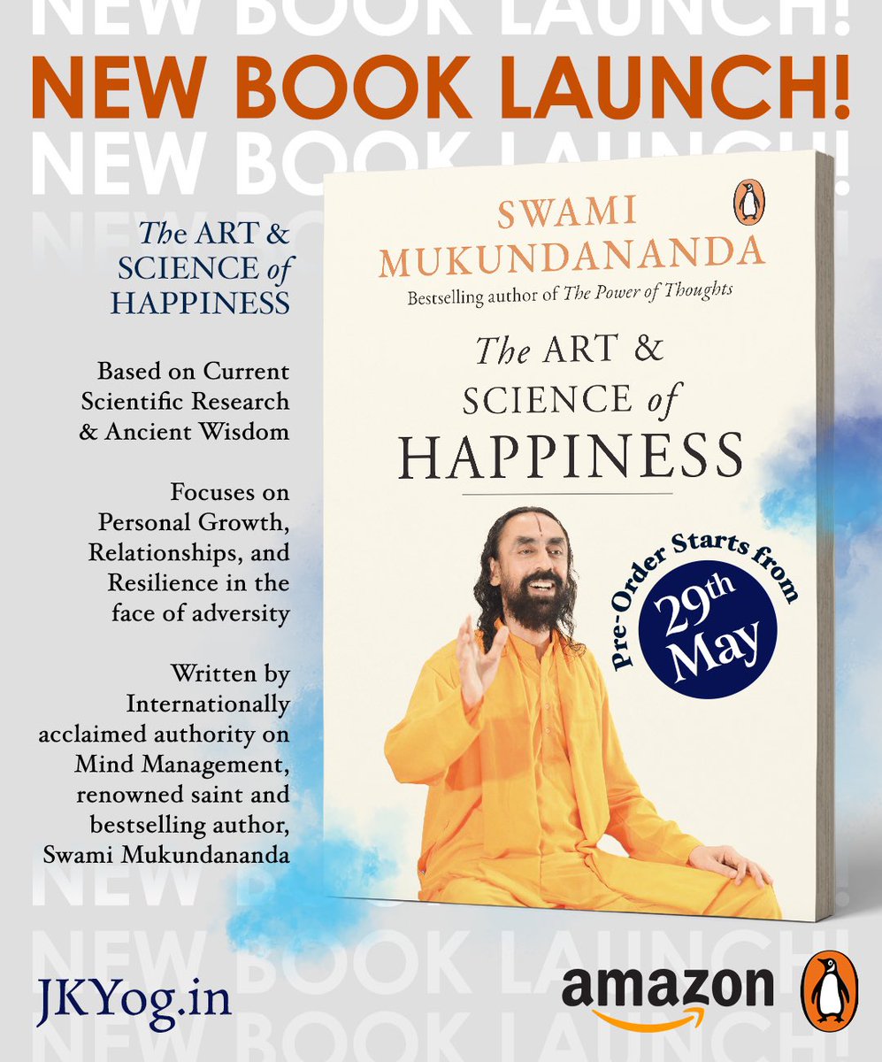 NEW BOOK LAUNCH!

The Art & Science of Happiness by Swami Mukundananda 

Per-order starts from 29th May 2023

#swamimukundananda #swamimukundanandabooks #bookstagram #book #bookaddict #artandscienceofhappiness #bookpost #bookreview #preorder