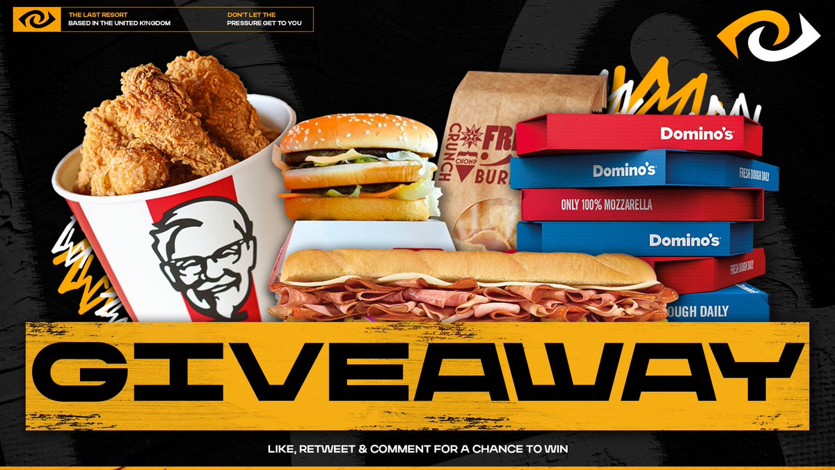 FANCY A FREE TAKEAWAY? 🍔 We're going to level up someones weekend and give them a free takeaway of their choice (£25 value). TO ENTER: 🍕 LIKE this tweet 🍕 RETWEET this tweet 🍕 TAG a friend Winner will be chosen within the next 24 hours!