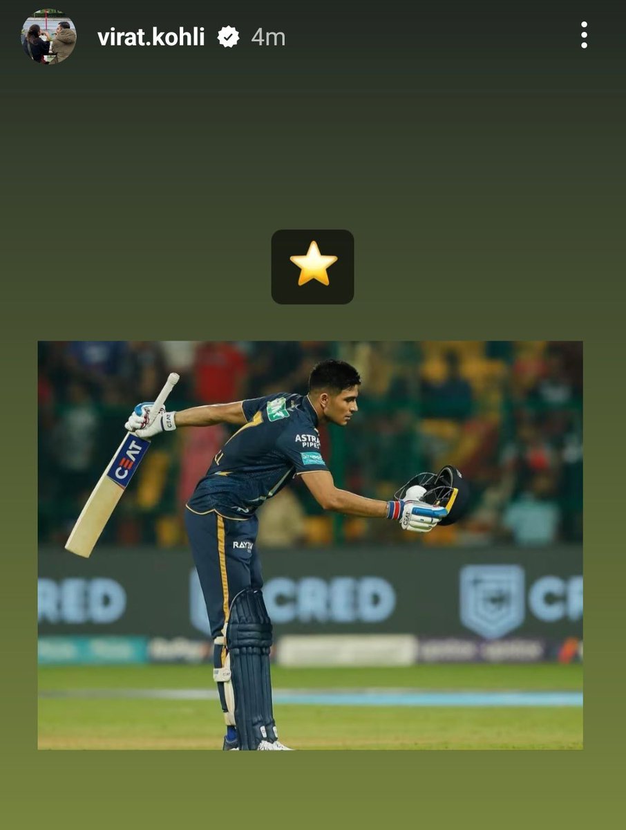 Instagram story by King about Gill.