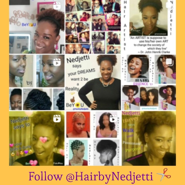 #HairMeOut®💆🏾‍♀️ Follow #Entrepreneur #NedjettiHarvey 
👉🏾instagram.com/HairbyNedjetti ✂️

See you on #instagram 🤸🏾‍♀️

💞 #Nedjetti 

#BeYOU 👑