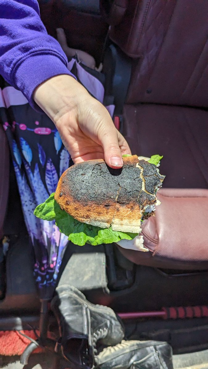 adamsooley's tweet image. Thanks @TimHortons for the quality sandwich. Completely burnt on top.