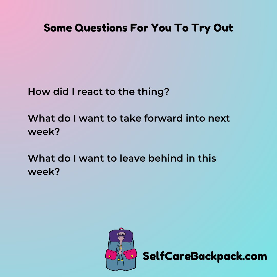 CareBackpack's tweet photo. How are you going into the long weekend? Maybe you should try some intentional reflection of your week to help you put the week to bed before you disengage for a few days.
#IntentionalReflection #Journaling #BankHolidayWeekend https://t.co/pu6K13xM6S