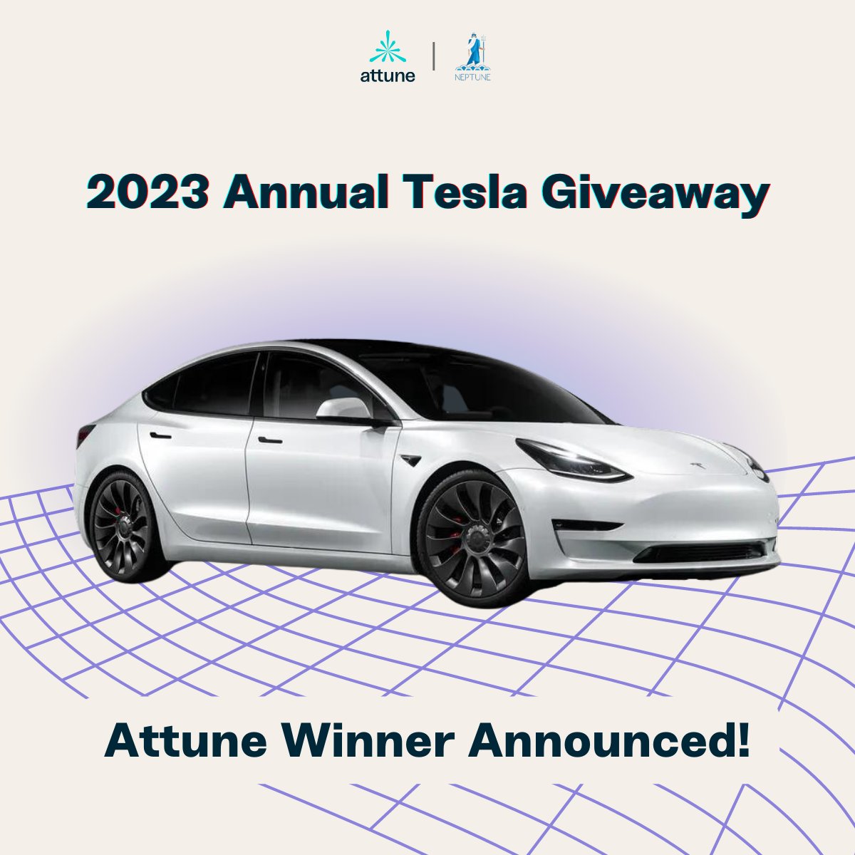 Nothing like some good news to start off the long weekend! An Attune agent out of Coral Cables is the lucky winner of <a href="/NeptuneFlood/">Neptune Flood</a> annual Tesla Model 3 Raffle 🤩 

buff.ly/3BYUdTR