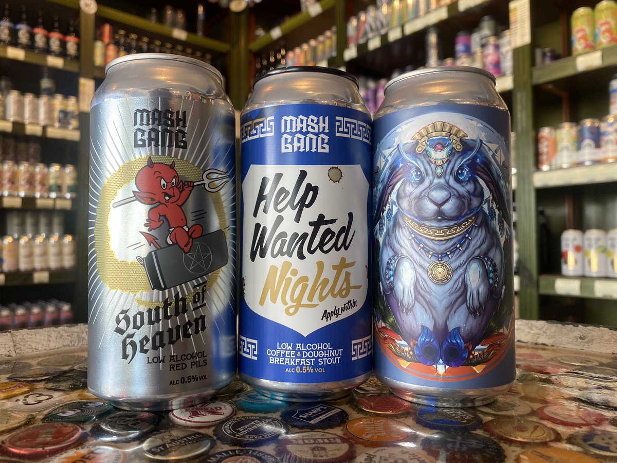 🍺New Beer🍺

Designated driver this bank holiday weekend? We’ve got you covered some new Alcohol Free beers from @gang_mash & @Tartarusbeers!
 
•South of Heaven - Red Pils
•Help Wanted Nights - Coffee & Doughnut Breakfast Stout

•Moon Rabbit - Tonka & Vanilla Stout