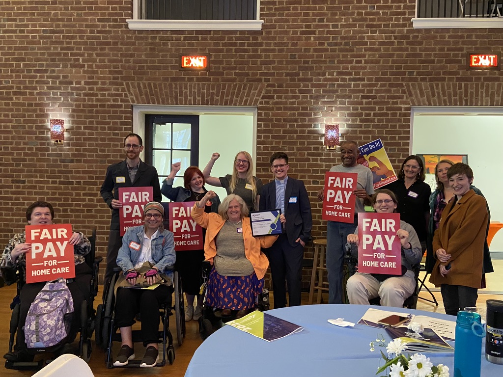 CaringMajority's tweet photo. Thank you @LaborReligion for your recognition of the #FairPay4HomeCare campaign and the NY Caring Majority at your awards ceremony this week 💚

We were honored and humbled and look forward to deepening our partnership further https://t.co/WS3clCN426